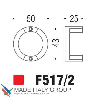 Мебельная ручка-кнопка (кноб) Colombo Formae F517/2-NM матовый черный