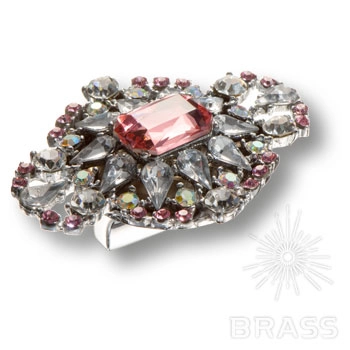 FR023207 Ручка-кнопка мебельная, глянцевый хром 32 мм