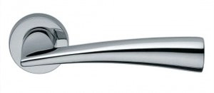 Дверная ручка DND Dolce, на круглой розетке, хром