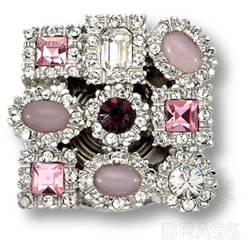 16.25 MO 15  Ручка-кнопка мебельная,, глянцевое серебро