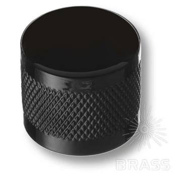 1480 0024 Shiny Black Ручка-кнопка мебельная, глянцевый чёрный