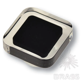 697NE5 Ручка-кнопка мебельная квадратная, чёрный