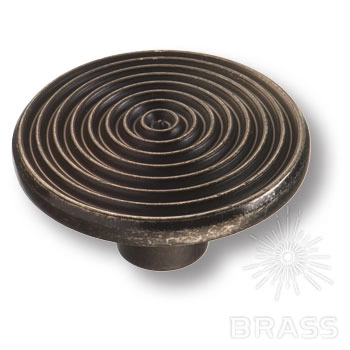 6130-836 Ручка-кнопка мебельная, старое серебро