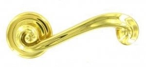 Дверная ручка DND Lady, на круглой розетке, золото