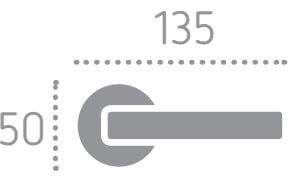 Дверная ручка на розетке Melodia 283 V Carlo Матовый хром/хром