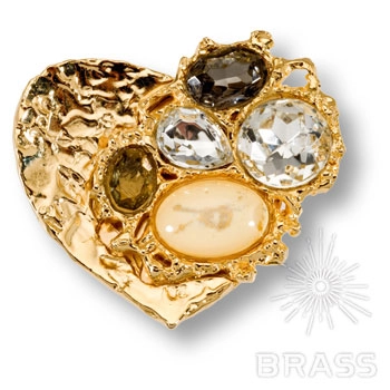 08.32.MO19 Ручка-кнопка мебельная "Core", глянцевое золото 24K, 32 мм