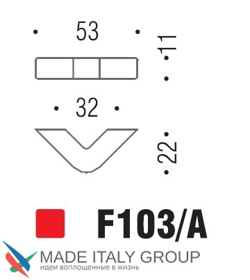 Мебельная ручка-скоба Colombo Formae F103A-CR полированный хром 32 мм