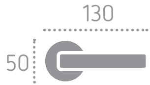 Дверная ручка на розетке Melodia 130V Antik Античное серебро