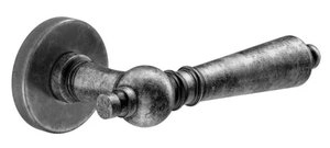 Дверная ручка DND Bruxelles, на розетке 50, серебро античное