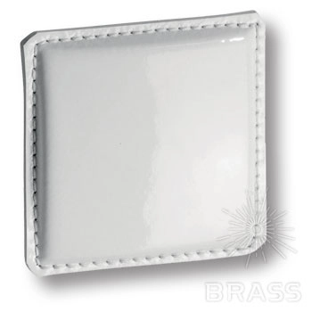 1003.0070.082 Ручка-кнопка мебельная, белая глянцевая кожа