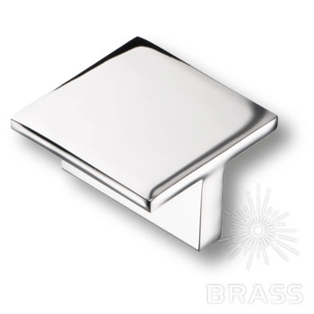 842032MP02 Ручка-кнопка мебельная квадратная, глянцевый хром 32 мм