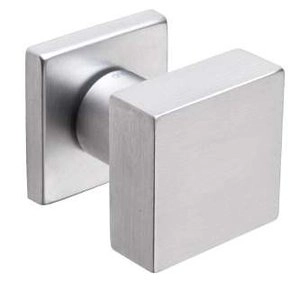 Дверная ручка-кноб DND Ring knobs, на квадратной розетке, хром матовый