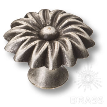 111-Silver Ручка-кнопка мебельная, серебро