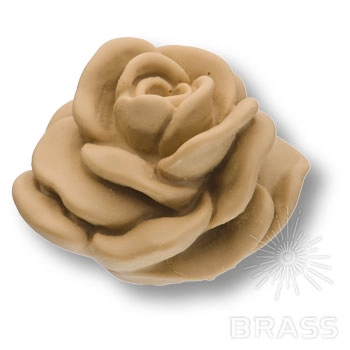 RE 02 Ручка-кнопка мебельная в форме розы, смола, ручная работа, без покрытия