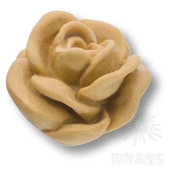 RE 03 Ручка-кнопка мебельная в форме розы, смола, ручная работа, без покрытия