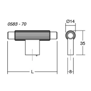 Мебельная ручка кнопка Viefe ARPA 70x37 мм черный