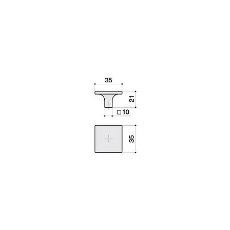 10.817.C45 Ручка-кнопка мебельная, хром матовый