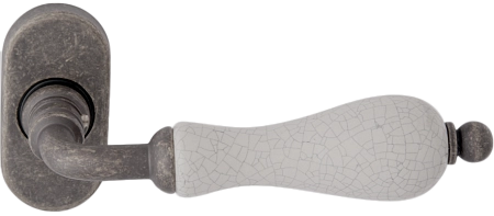 Дверная ручка на розетке 179 F Ceramic Античное серебро + керамика Дверная ручка на розетке 179 F Ceramic Античное серебро + керамика