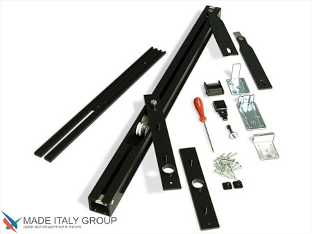 Трэк для рото механизма Ergon, комплект для двери LP=96/116 Black T.E.