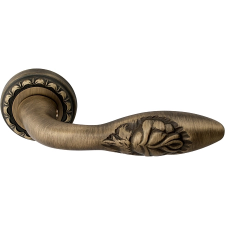 Дверная ручка на розетке Melodia 243 D Rosa Матовая бронза