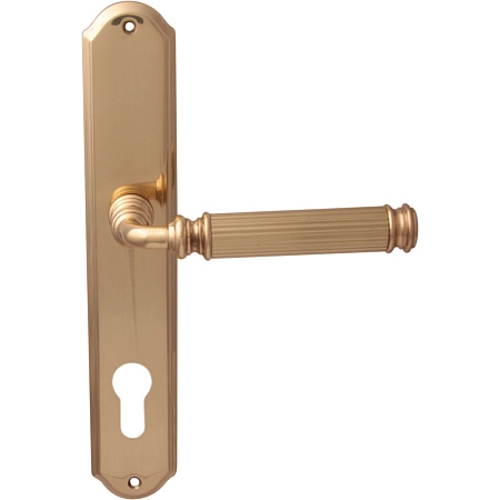 Дверные ручки на планке Melodia 290/131 Cyl Rania Полированная латунь