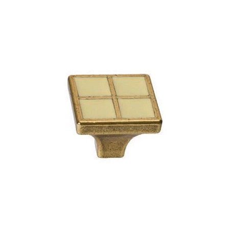 24200Z0270N.407 Ручка-кнопка мебельная, бронза "Валенсия" / бежевый