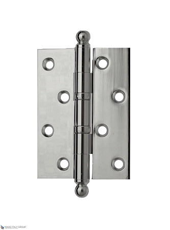 Дверная петля универсальная латунная с круглым колпачком Venezia CRS010 102x76x3 полированный хром