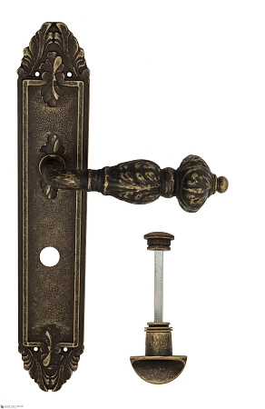 Дверные ручки Venezia LUCRECIA WC-2 на планке PL90 античная бронза