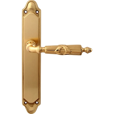 Дверные ручки на планке Melodia 282/158 Pass Praga Полированная латунь