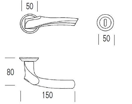 Дверная ручка Salice Paolo Anatomica, хром