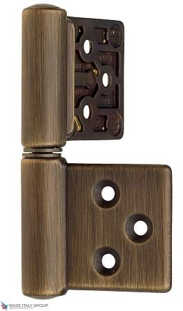 143GO032S_T Петля накладная без врезки Aldeghi 32x35 матовая бронза ПРАВАЯ