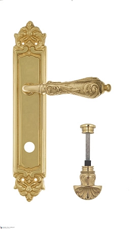 Дверные ручки Venezia MONTE CRISTO WC-4 на планке PL96 полированная латунь