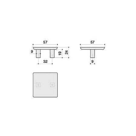 8.1045.0032.0213 Ручка-кнопка мебельная 32 мм, цемент