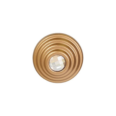 24273Z03205.46 Ручка-кнопка мебельная, золото матовое / горный хрусталь