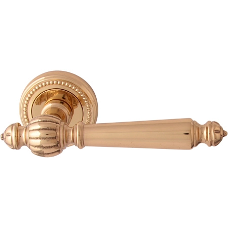 Дверная ручка на розетке Melodia 235L Mirella Полированная латунь