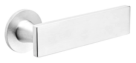 Дверная ручка DND Arete L, на круглой розетке, хром матовый
