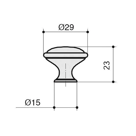 KITP082122D1GA Ручка-кнопка мебельная, бронза античная "Флоренция" / керамика "Бордо"