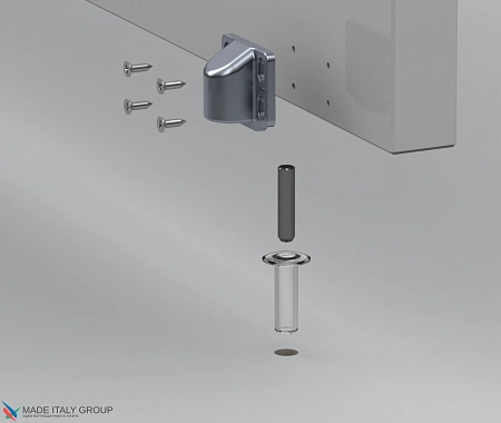 Дверной ограничитель (упор, стоппер) магнитный противопожарный автоматический накладной Fantom Fire HGT003 полированный хром