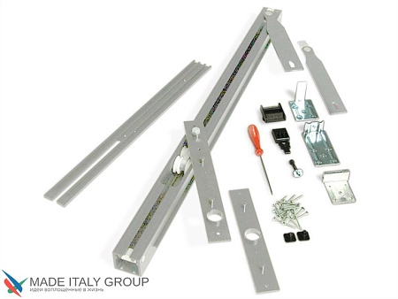 Трэк для рото механизма Ergon, комплект для двери LP=96/116 Silver T.E.