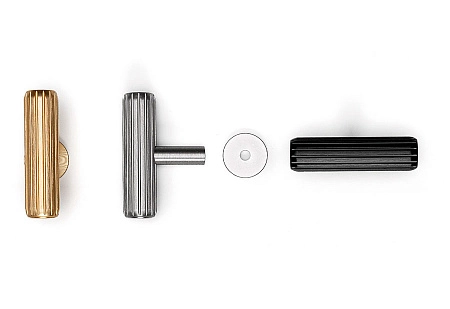 Мебельная ручка кнопка Viefe RILLE 55x38 мм сталь