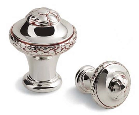 Мебельная ручка-кнопка Salice Paolo Urbino серебро французское 447/B al/pov