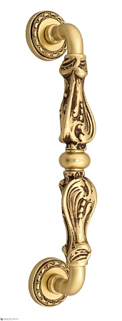 Дверная ручка-скоба Venezia FLORENCE 313 мм (м/о 260 мм) D2 французское золото + коричневый