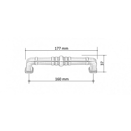 Мебельная ручка-скоба Modda Otto 160 мм матовая бронза