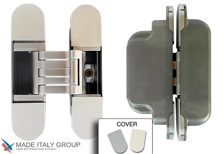 KUBICA 6300 NS петля скрытая универсальная асимметричная, цвет МАТОВЫЙ НИКЕЛЬ (60 kg)