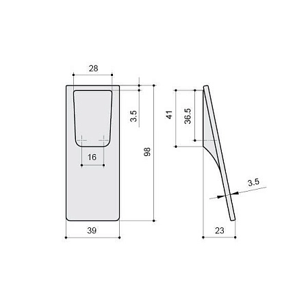 7590/021 Ручка-кнопка мебельная 16 мм, алюминий