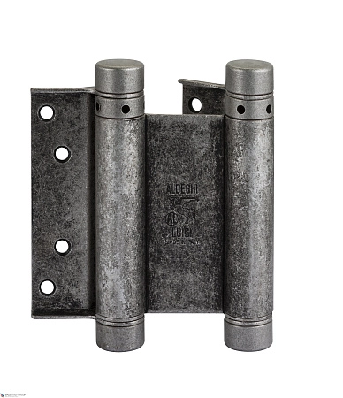 101FA075B2 Дверная петля пружинная амортизирующая Aldeghi 75x28x34 мм античное серебро