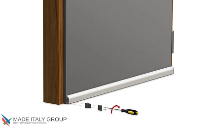 Автоматический порог накладной для межкомнатных дверей Comaglio 1450 / 900-700 мм, регулировка 1 уровень, темно-коричневый