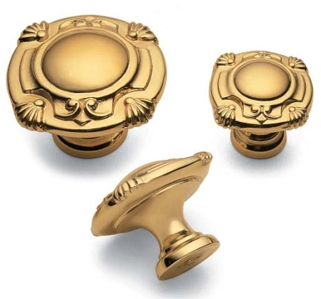 Мебельная ручка-кнопка Salice Paolo Leonardo золото французское 430 C