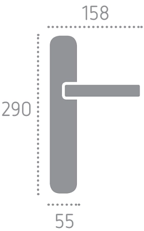 Дверные ручки на планке Melodia 230/229 Cab Gemini Матовая бронза