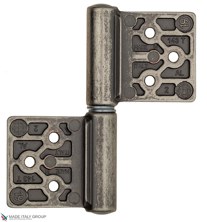 143FA032S_T Петля накладная без врезки Aldeghi 32x35 античное серебро ПРАВАЯ